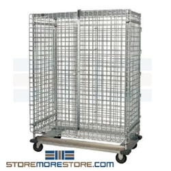 29-3/4" x 64-7/8" x 69" Stainless Steel Dolly Truck, Full-Size Security Unit, #SMS-69-DTSC2460S