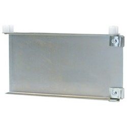 14" Regular Grey Epoxy Double Foot Bracket with Knobs - for Cantilevered Shelving System, #SMS-69-MMDFB-K-14