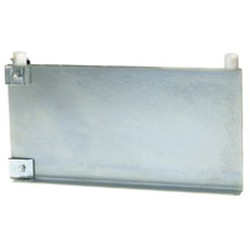 18" Regular Grey Epoxy Single Foot Bracket with Knob, Left - for Cantilevered Shelving System, #SMS-69-MMFB-K-18-L