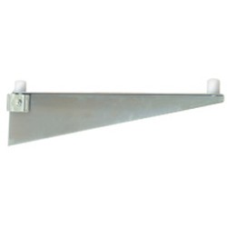 24" Nsf-Approved Stainless Steel Single Knob Bracket, Left - for Cantilevered Shelving System, #SMS-69-MMNSBSS-K-24-L