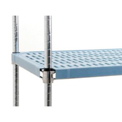 21" x 36" Blue - Solid Quadplus Mat with Valu-Master Gray Epoxy Finish Wire Truss Frame, #SMS-69-QPF-2136V-BS
