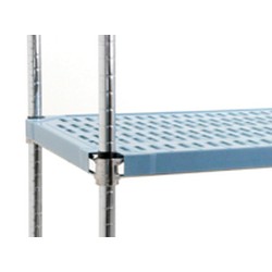 21" x 60" Blue - Solid Quadplus Mat with Chrome Finish Wire Truss Frame, #SMS-69-QPF-2160C-BS