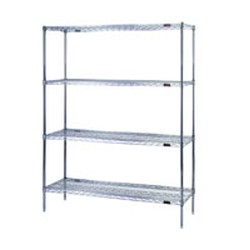 Food Service wire shelves unit for storage of Bins, Canned Goods, Cartons