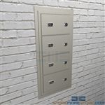 Pistol cabinets for temporary sidearm security locking handguns, sidearms, weapons, and pistols.