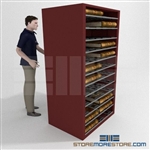 Courthouse Clerk Deed Book Two-sided Roller Shelving Cabinet
