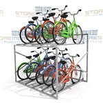 Double-Tier Bike Rack Stores 10 Bicycles (6' Wide x 5'8" Deep x 3'11" High), #SMS-79-BK610