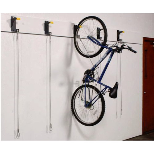 Bike Wall Mounted Hanging Brackets with 6' Cable, #SMS-79-BWR