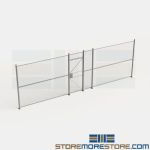 Wire Partition Wall with Door Interior Security Fence Building Access Cages