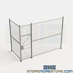 Warehouse Dividers 14' Wide Partition Security Separator Fence 10' High Wall