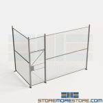 Security Wire Partitions 14' Wide Modular Fence Panels Warehouse 10' High