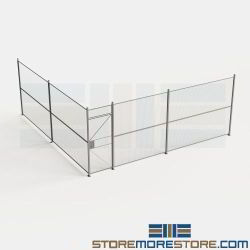 Two Wall Wire Partitions Security Cages Warehouse Storage Fences Wirecrafters