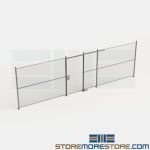 Wire Partition Fence with Gate Security Inventory Stock Rooms Wirecrafters