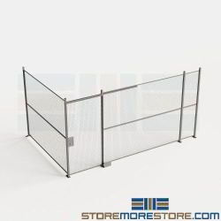 Mesh Security Walls with Gate Wire Cage Partitions Marijuana Storage Fence