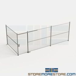 Warehouse Wire Wall with Gate Partition Security Cages Storage Rooms Lockers