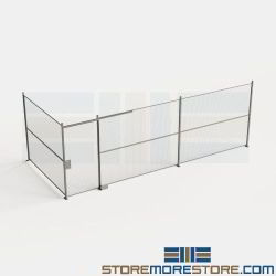 Wire Cage Fence with Gate Security Holding Areas Mesh Partition Rooms Walls