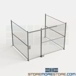 Warehouse Security Cage with Door Wire Partition Storage Fence Wirecrafters