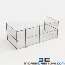 Wire Sliding Doors Single Run Warehouse Security Fence Walls Machine Safety Guards