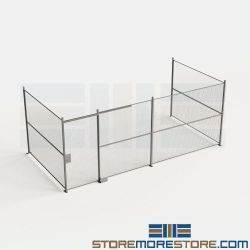 Wire Partitions Single Run Warehouse Security Fence Walls Machine Safety Guards