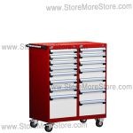 Rolling Double Drawer Parts Storage Cabinet L3BEG-4003B