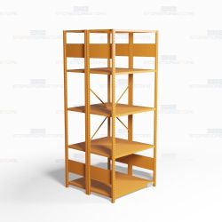 Open Freestanding Industrial Storage Shelving, Starter Unit, 5 Shelves (36" Wide x 36" Deep x 87" High), #SMS-81-SHD1005B