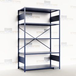 Open Industrial Storage Shelving, Starter Unit, 5 Shelves (48" Wide x 24" Deep x 87" High), #SMS-81-SHD1036