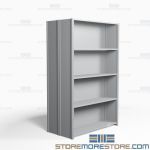 Closed Freestanding Industrial Storage Shelving, Starter Unit, 5 Shelves (36" Wide x 48" Deep x 75" High), #SMS-81-SHD2003B