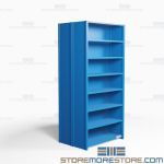 Closed Freestanding Industrial Storage Shelving, Starter Unit, 8 Shelves (36" Wide x 24" Deep x 75" High), #SMS-81-SHD2019B