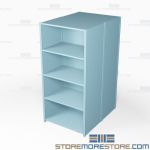 Closed Freestanding Industrial Storage Shelving, Starter Unit, 5 Shelves (48" Wide x 24" Deep x 75" High), #SMS-81-SHD2031B
