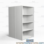 Closed Freestanding Industrial Storage Shelving, Starter Unit, 5 Shelves (48" Wide x 36" Deep x 75" High), #SMS-81-SHD2032B
