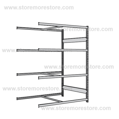 Wide Span Shelf 96x24x75 Rousseau SRA5222 4 Levels Without Decking |  Industrial Shelving | Parts Shelving | Warehouse Shelving | Steel Shelving  | Metal Storage Shelving | 10 56 13 | 10 56 00 | Storage Assemblies Gorilla  Shelving