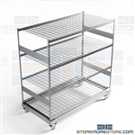 Metal Storage Racks Casters Rolling Bulk Shelving