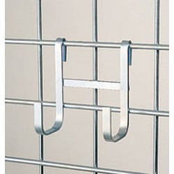 2-1/4" x 4-1/4" x 3/8" Large Double Hook. Made of Heavy Gauge Chrome-Plated Mild Steel, #SMS-83-LDH