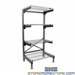 rustproof wire shelving,wet storage cantilever shelves, cantilever shelving, cantilever shelves, cantilevered shelves, cantilevered shelving, cantilever shelving system, cantilever shelving units, industrial cantilever shelves, cantilever wire shelving