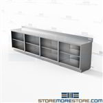 Stainless Open Counter Cabinets 12' Medical Laboratory Veterinary Hospital Lab Vet