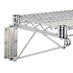 24" Wide End Unit, Stainless Steel Finish - Stationary Wire Wall Mounts, #SMS-83-WB24-S