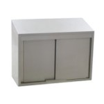 Stainless Wall Cabinet with Sliding Doors, (120"W X 15"D X 28"H) #SMS-83-WCS-120