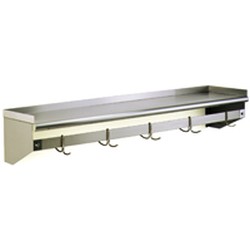 10" x 108" Wall Shelf with Removable Hooks, #SMS-83-WSP10108