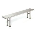 Electropolished Stainless Steel Gowning Bench (36"W x 9"D x 17"H), #SMS-84-CRB0936EP