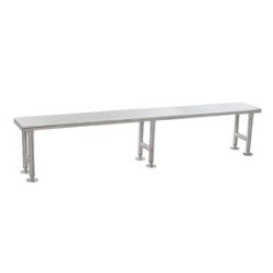 Solid Stainless Steel Gowning Bench (72"W x 9"D x 17"H), #SMS-84-CRB0972