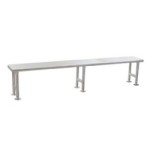 Solid Stainless Steel Gowning Bench (84"W x 12"D x 17"H), #SMS-84-CRB1284