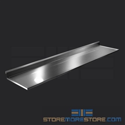 114" Stainless Steel Countertop with Stainless Steel Hat Channels - Box Marine Edge, #SMS-84-CTC30114-BM