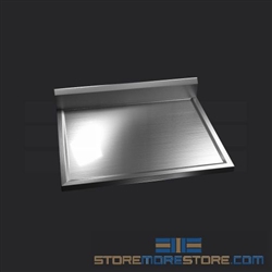 30" Stainless Steel Countertop with Marine-Grade Plywood - Box Marine Edge, #SMS-84-CTW3030-BM