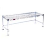 Stainless Steel Wire Gowning Bench (36"W x 14"D x 18"H), #SMS-84-W1436-GBS