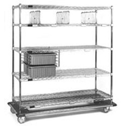21" x 60" x 70" Exchange Cart - Ecd Series, 2 Tote Boxes and 3 Shelf Dividers, #SMS-86-ECD2160C