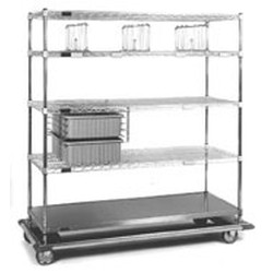 24" x 48" x 70" Exchange Carts - Esds Series, 2 Tote Boxes and 2 Shelf Dividers, #SMS-86-ECDS2448C