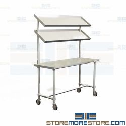 Rolling Stainless Packing Tables | Cleanroom Prep Bench