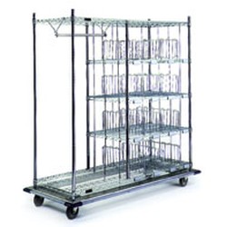 24" x 60" Standard, Patient Article Cart, 36" Intermediate Shelf, 12 Dividers, 16 Bin Markers and 12 Rods, #SMS-86-PC2460-C