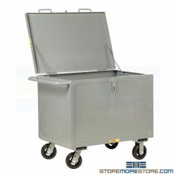 Portable Locking Box Cart Industrial Storage Bulk Tool Cabinet On Wheels