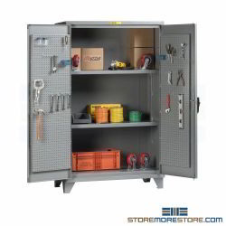 Pegboard Maintenance Shelf Cabinets Storage Heavy-Duty Industrial Welded Steel