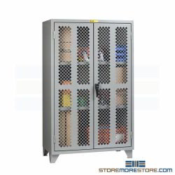 Diamond Perforated Door Cabinet Airflow Security Visible Inspection Materials